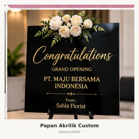 Papan Bunga Akrilik Way Kanan